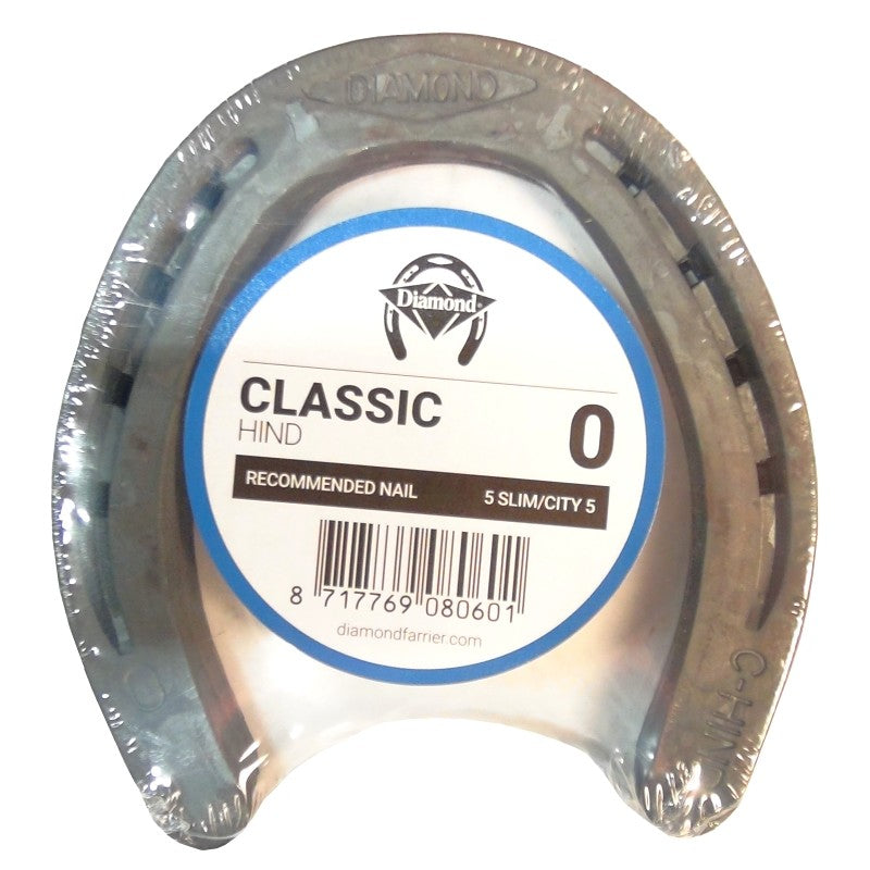 Diamond Farrier 0HINDPR Hind Shoe, 1/4 in Thick, 0, Steel