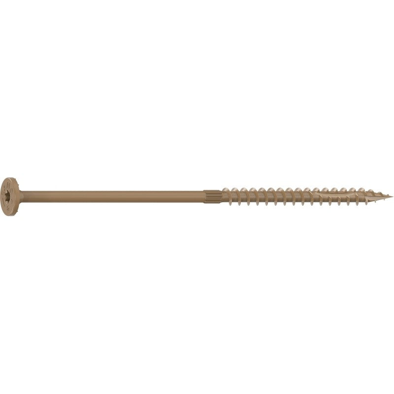 Camo 0360240 Structural Screw, 1/4 in Thread, 6 in L, Flat Head, Star Drive, Sharp Point, PROTECH Ultra 4 Coated, 10