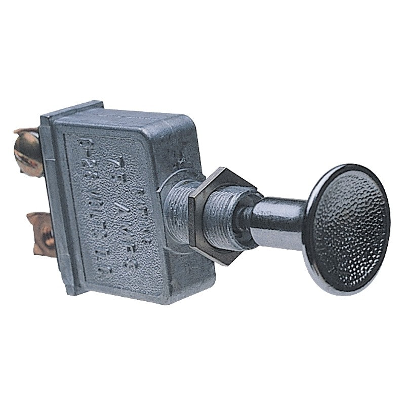 Calterm 41790 Push/Pull Switch, 75 A, 6/28 VDC, Screw Terminal, Nickel Housing Material