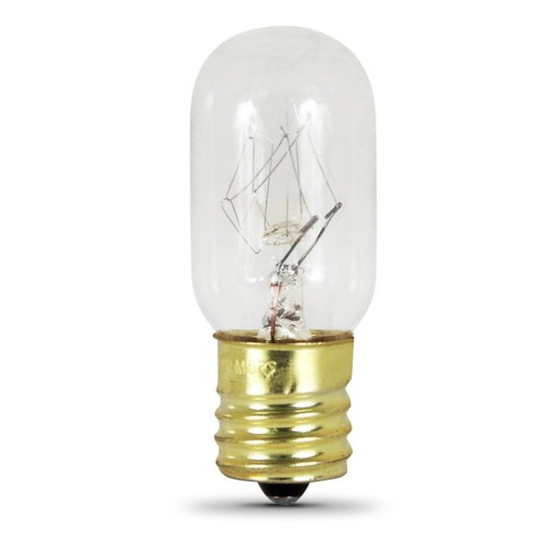Feit Electric BP15T7 Incandescent Lamp, 15 W, T7 Lamp, Candelabra E12 Lamp Base, 2700 K Color Temp, 1500 hr Average Life