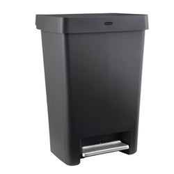 TRASH CAN W/LID STEP-ON 13GAL