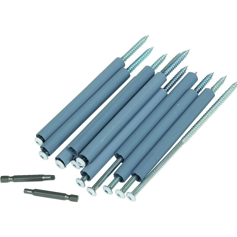 Amerimax 33047PKHP Gutter Screw with Ferrule, 7 in L, Hex, Slotted Drive, Steel, White, Galvanized