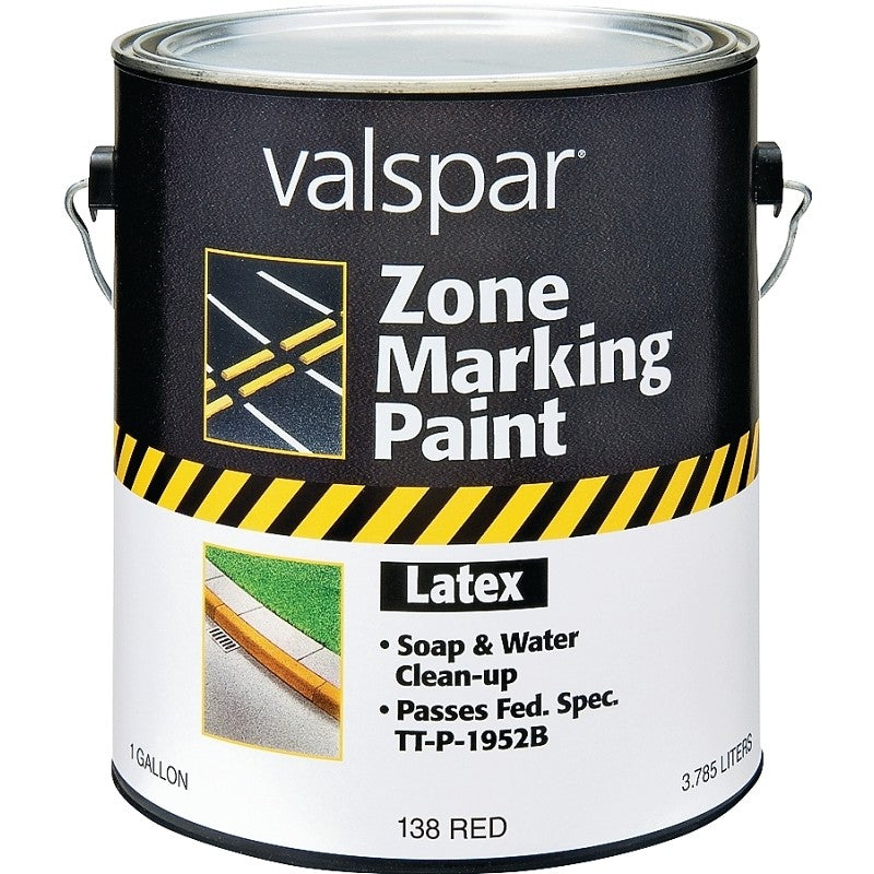 Valspar 024.0000138.007 Field and Zone Marking Paint, Flat, Red, 1 gal, Pail (Pack of 2)