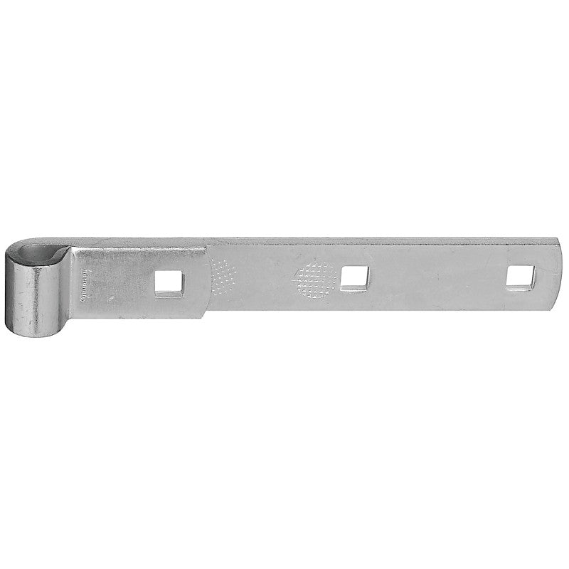 National Hardware N131-102 Strap Hinge, 8 in L x 1-1/4 in W Dimensions, 0.19 in Thick Leaf, Steel, Zinc, 100 lb