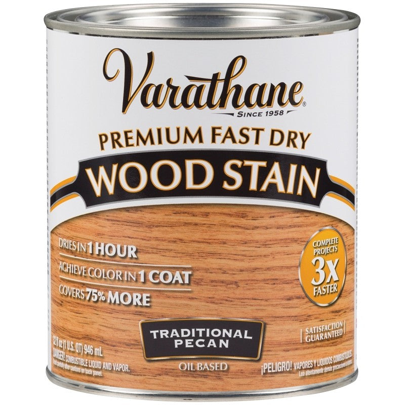 Varathane 262013 Wood Stain, Traditional Pecan, Liquid, 1 qt, Can (Pack of 2)