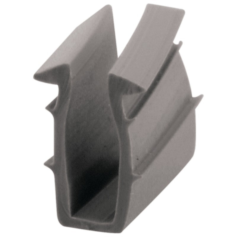 Make-2-Fit P 7744 Glass Glazing Channel, 0.225 in W, 200 ft L, Vinyl, Gray