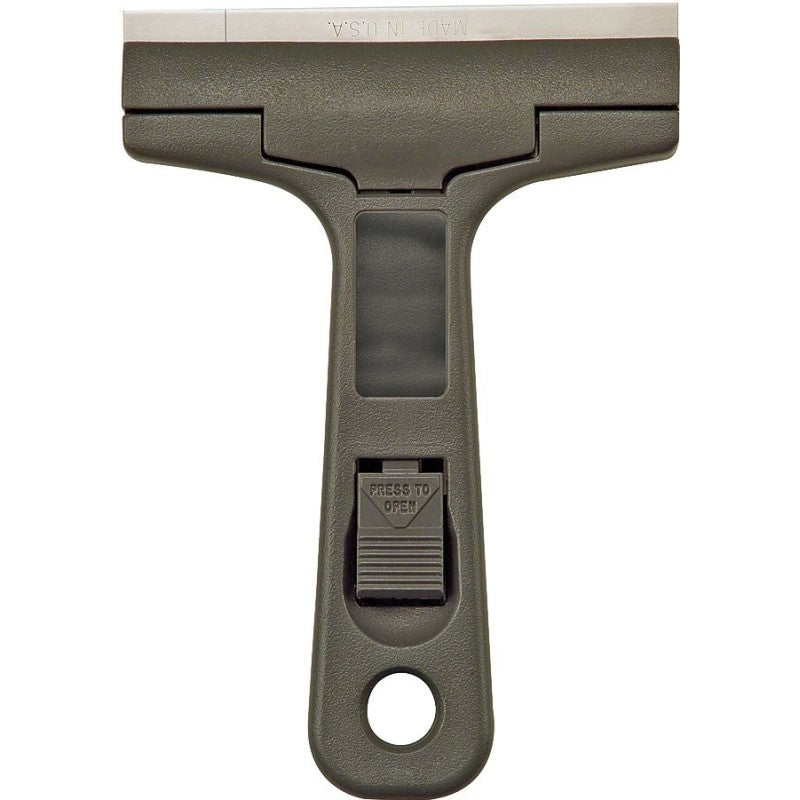 Hyde 33250 Glass Scraper, 1 in W Blade, Carbon Steel Blade