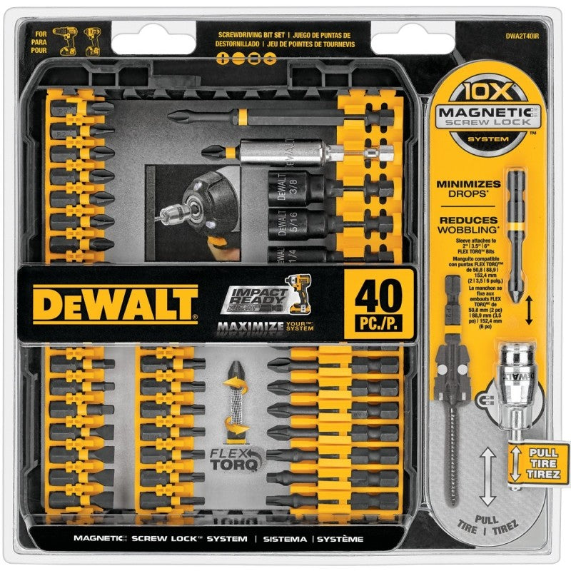 DEWALT DWA2T40IR Screwdriver Bit Set, Steel, Includes: (6) 2 in PH2 Impact READY Bit
