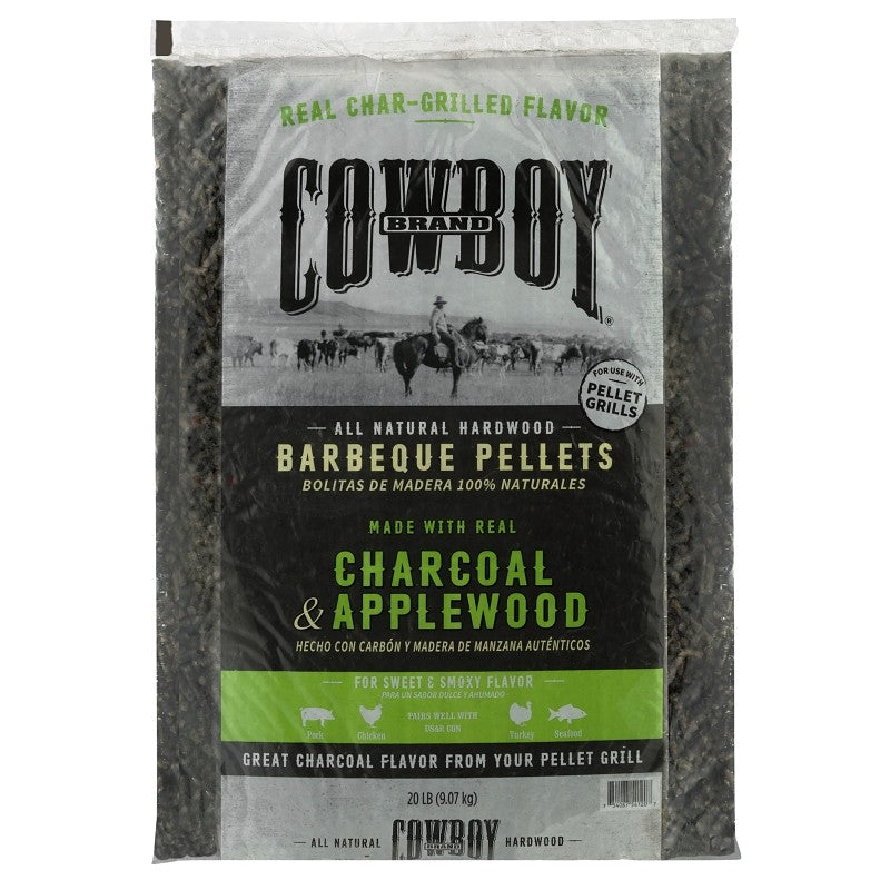 Cowboy 54120 Barbeque Pellet, 18 in L, Wood, 20 lb Bag
