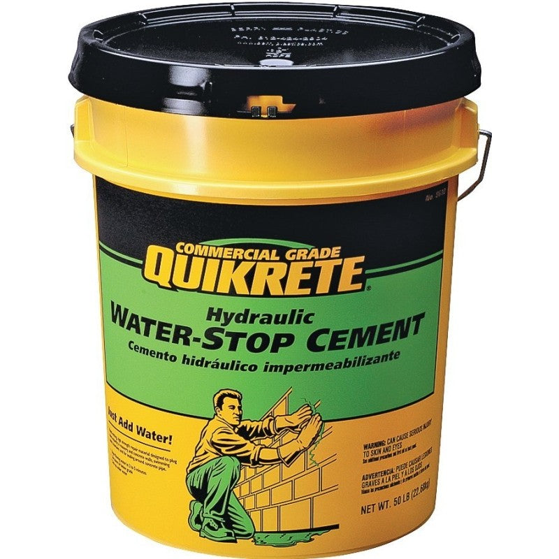 Quikrete 1126-50 Hydraulic Cement, Gray, Solid, 50 lb Pail