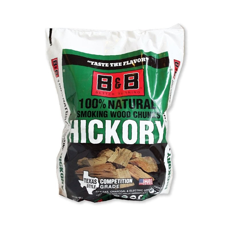 B & B Charcoal 00129 Series Smoking Chunk, Hickory, Wood, 549 cu-in