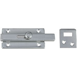 Square Slide Bolt 3 Inch Chrome On Steel (POS)