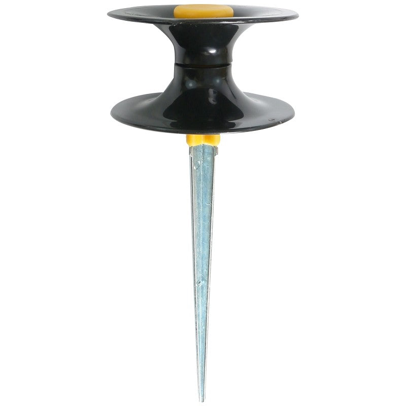 Landscapers Select DY3202 Hose Guide, 9 in OAL, Plastic Guide, Metal Spike, Black/Yellow