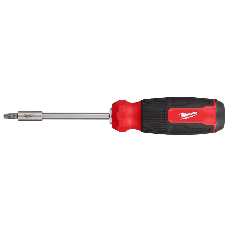 Milwaukee 48-22-2907 14-In-1 Multi-Bit Screwdriver, 1/4 in Drive, Torx Drive, 9.11 in OAL, Plastic Handle