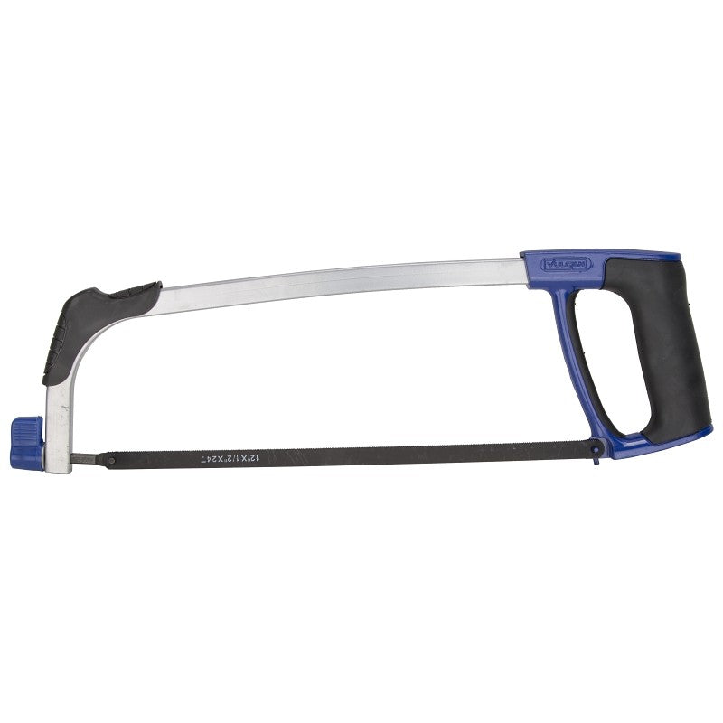 Vulcan SAW-8 High Tension Hacksaw, 12 in L Blade, 24 TPI, Steel Blade, 3-7/8 in D Throat, Aluminum Frame