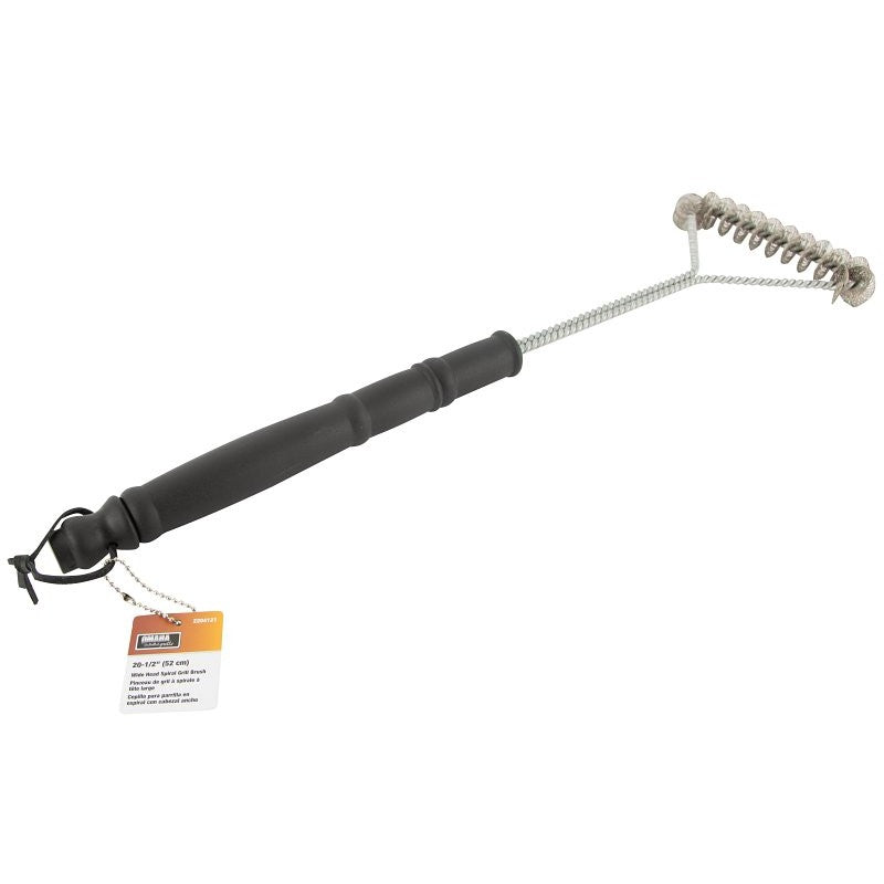 Omaha BBQ1011 Grill Brush, 6 in L Brush, Stainless Steel Bristle, Stainless Steel Bristle, Plastic Handle, 20-1/2 in L