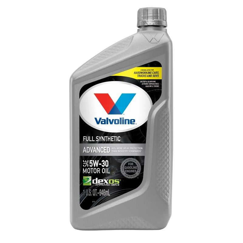 Valvoline VV955 Advanced Full Synthetic Motor Oil, 5W-30, 1 qt, Bottle (Pack of 6)