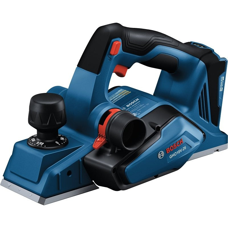 Bosch GHO18V-26N Brushless Planer, Tool Only, 18 V, 3-1/4 in W Planning, 0.102 in D Planning