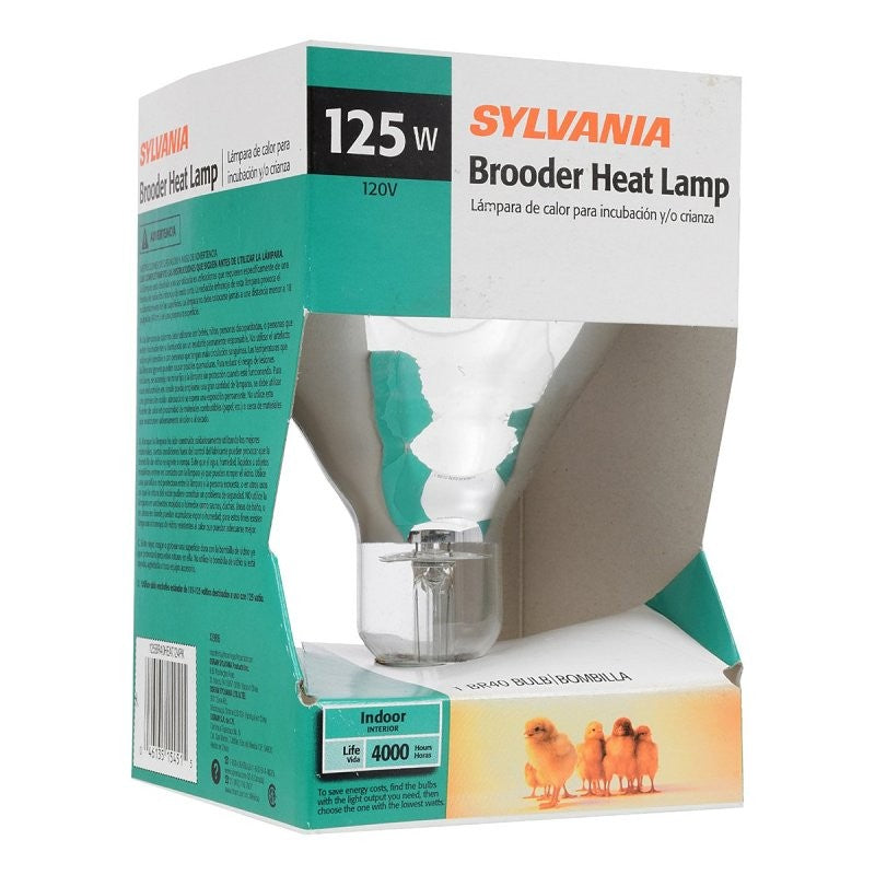 Sylvania 15451 Incandescent Lamp, 125 W, BR40 Lamp, Medium E26 Lamp Base, 1000 Lumens, 2850 K Color Temp