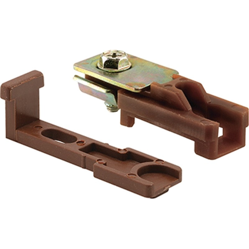 Prime-Line N 6710 Pivot Bracket, 2-3/16 in L x 5/8 in W Base, 5/8 in W x 11/16 in H Clip Dimensions, Plastic/Steel (Pack of 6)