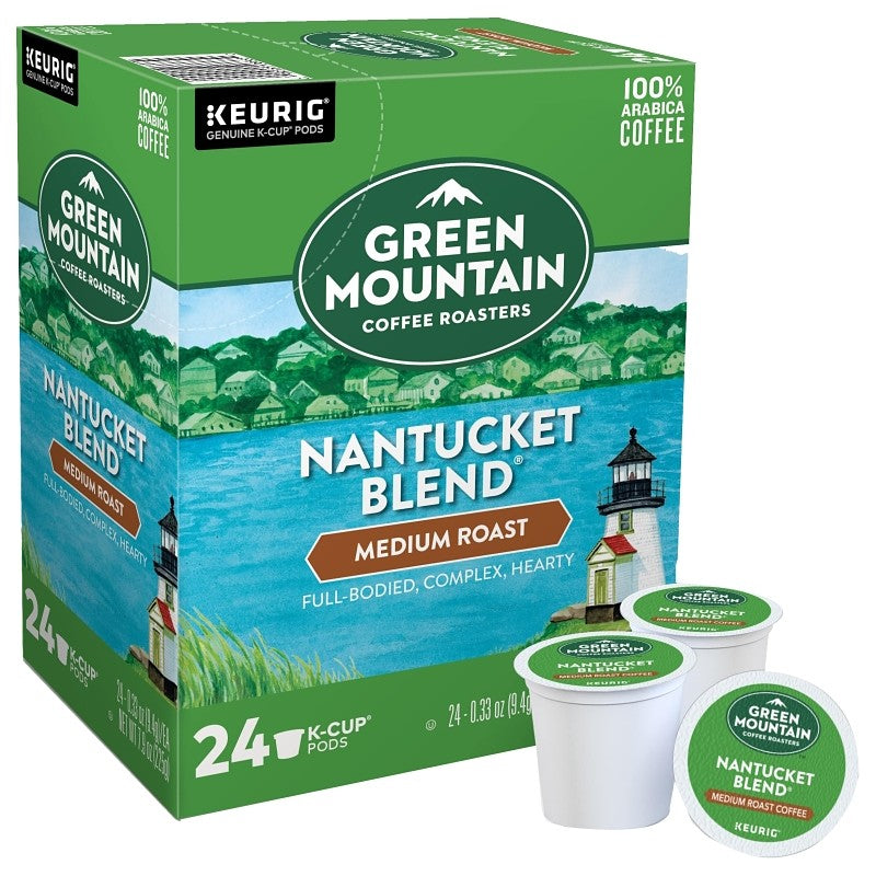 Keurig 5000355593 Nantucket Blend K-Cup Pod Box, Yes Caffeine, Medium Roast Box (Pack of 4)