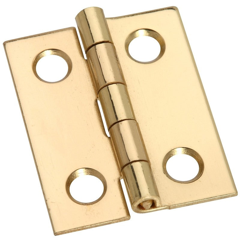 National Hardware N211-284 Series Decorative Narrow Hinge, 1 in L x 0.81 in W Dimensions, 1 in H Door Leaf, Brass, 2 lb