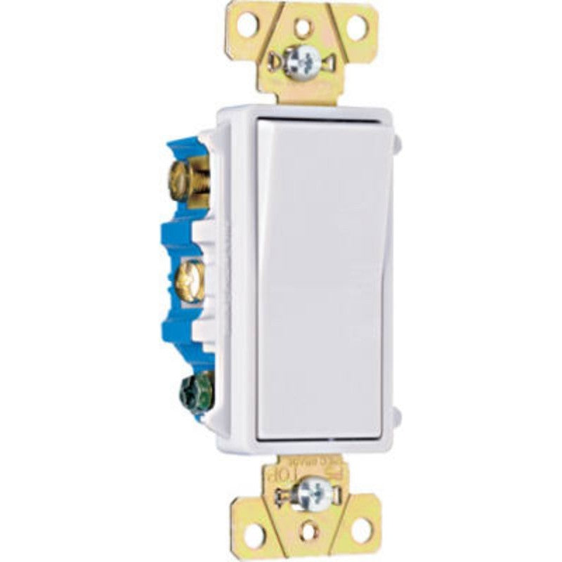 Legrand radiant Series TM874WCC6 Paddle Switch, 15 A, 120/277 VAC, Push Wire, Side Wire Terminal, White, 4-Pole