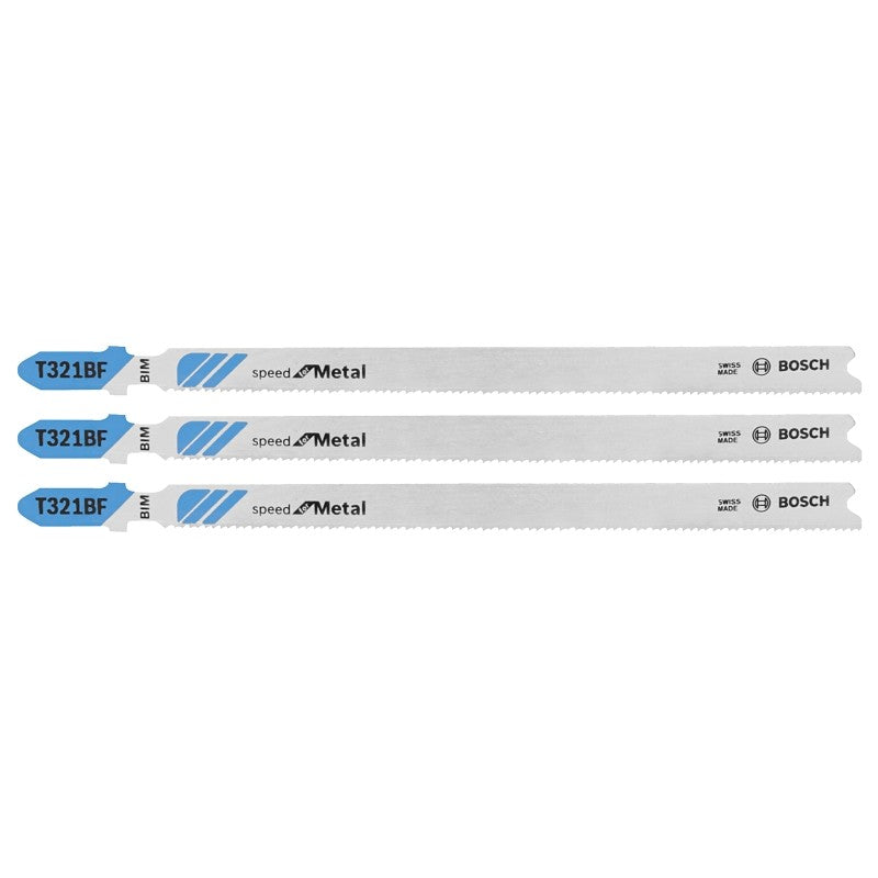 Bosch T321BF3 Jig Saw Blade, 0.3 in W, 5-1/4 in L, 12 TPI (Pack of 5)