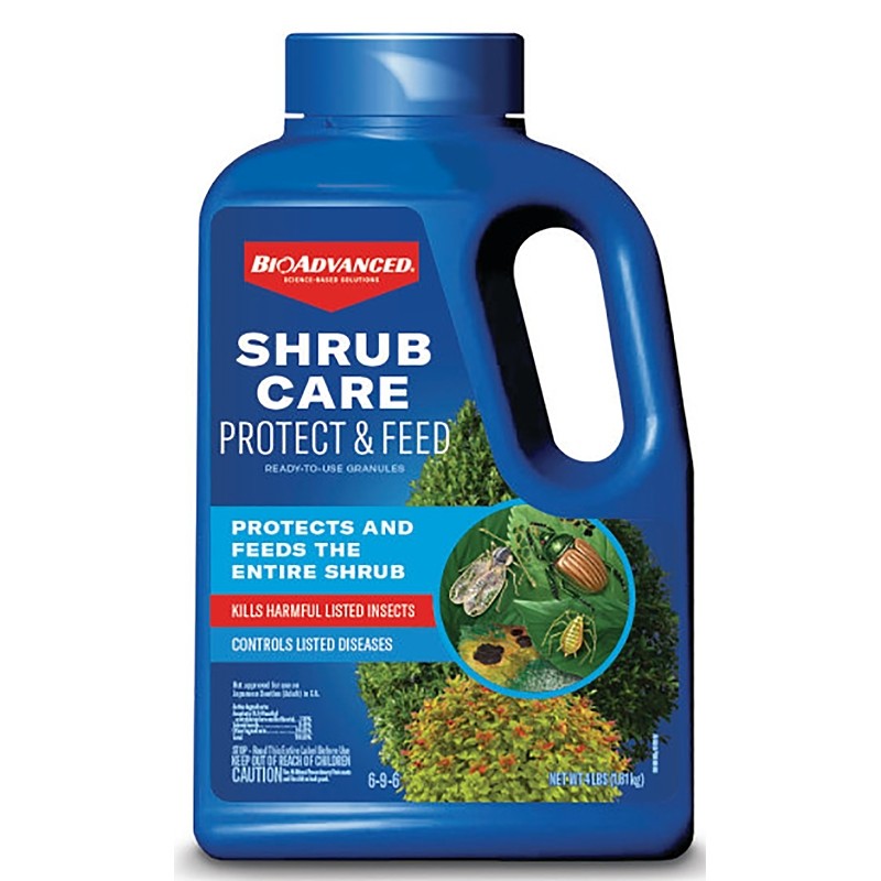 BioAdvanced 801000A Shrub Care Protect and Feed, Granular, 4 lb Bottle