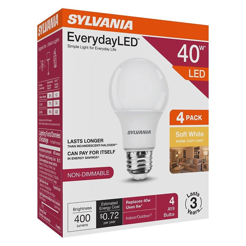 Sylvania 42012 LED Light Bulb, A19 Lamp, Soft White
