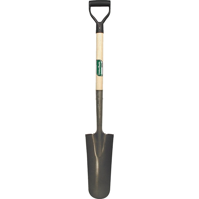 UnionTools 47107 Drain Spade Shovel, 5-1/4 in W Blade, Steel Blade, Hardwood Handle, D-Shaped Handle, 27 in L Handle