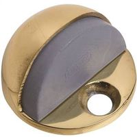 Low Rise Dome Floor Mount Door Stop Bright Brass