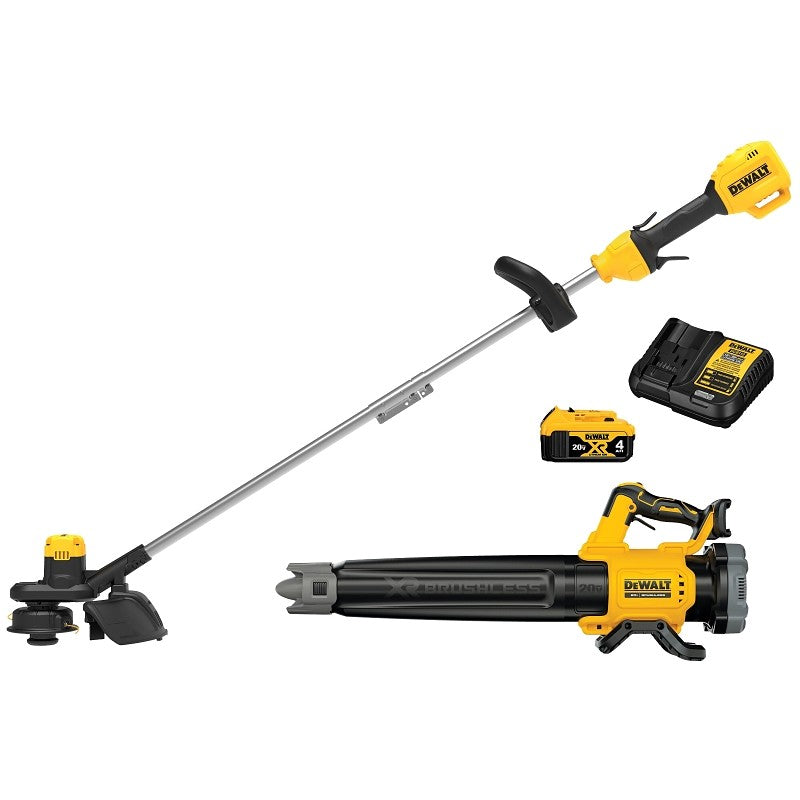 DEWALT DCKO215M1 String Trimmer and Blower Combo Kit, Battery Included, 4 Ah, 20 V, Lithium-Ion
