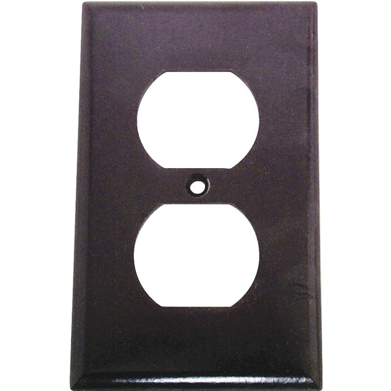Eaton Wiring Devices 2132B-BOX Receptacle Wallplate, 4-1/2 in L, 2-3/4 in W, 1 -Gang, Thermoset, Brown, High-Gloss (Pack of 25)