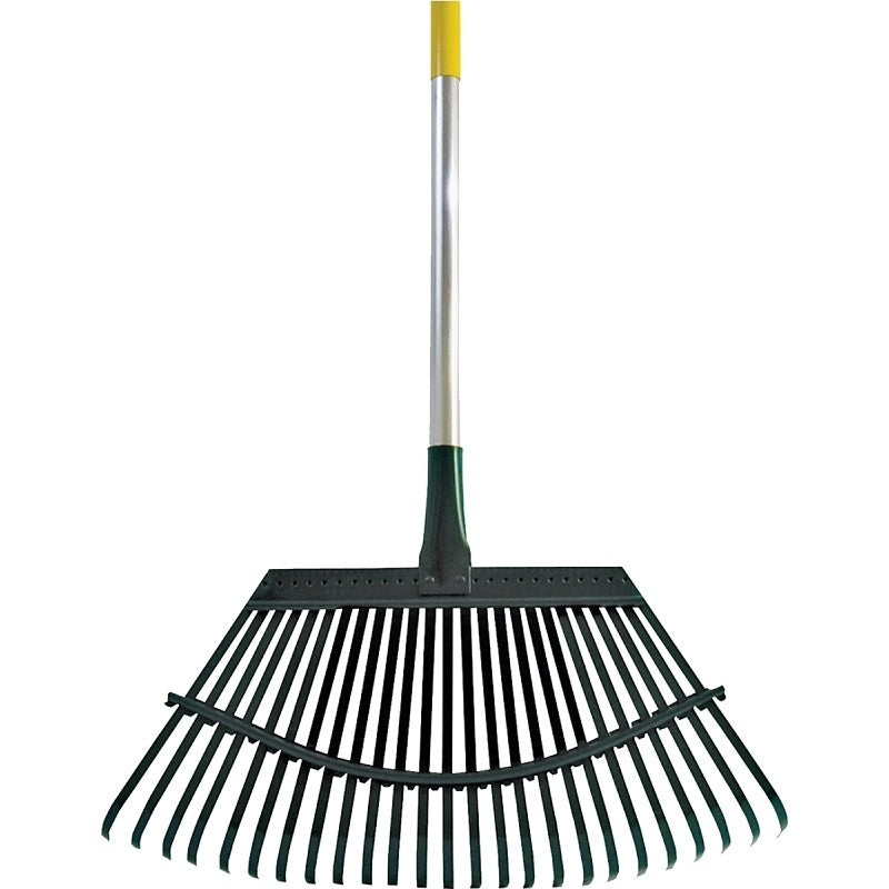 Flexrake 1A Lawn Rake, Steel Tine, 25-Tine, Aluminum Handle, 48 in L Handle