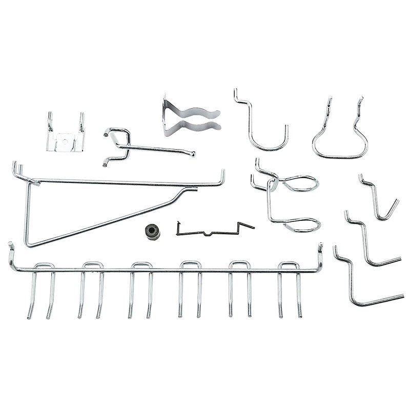National Hardware N112-062 Series Peg Hook Assortment, 1/8, 1/4 in Opening, Steel, Zinc, 6/PK