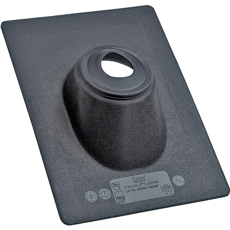 Hercules No-Calk Series 11888 Roof Flashing, 18 in OAL, 18 in OAW, Black, Thermoplastic