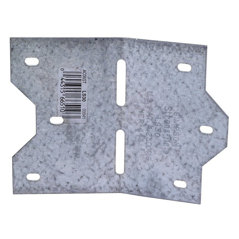 Simpson Strong-Tie LS LS30 Skewable Angle, 3-7/8 in H, Steel, Galvanized/Zinc (Pack of 50)