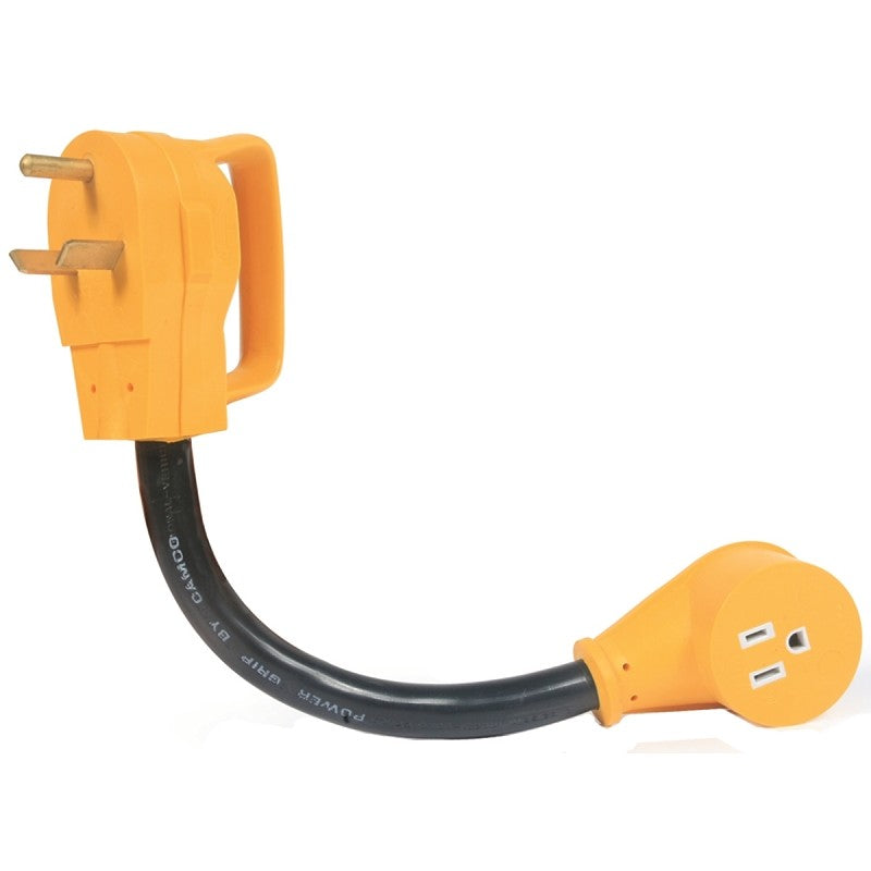 Camco USA 55153 Dogbone Adapter, 15 A Female/30 A Male, 125 V, Male, Female