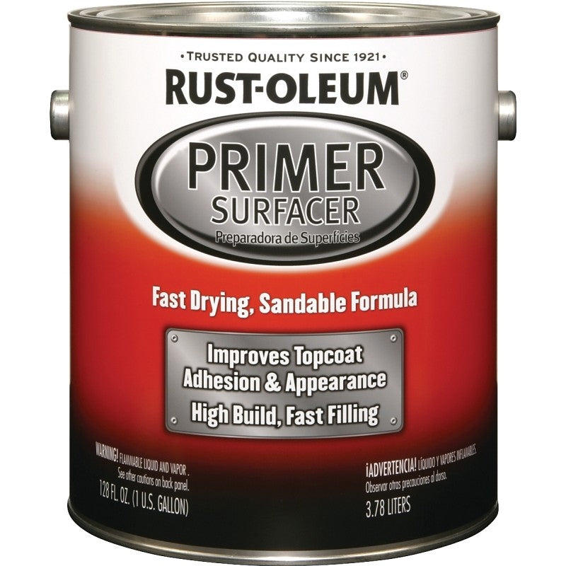 Rust-Oleum 249332 Primer Surfacer, Light Gray, Liquid, 1 gal (Pack of 2)