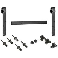 48 Inch Mini Rustic Sliding Barn Door Hardware Set Oil Rubbed Bronze (POS)