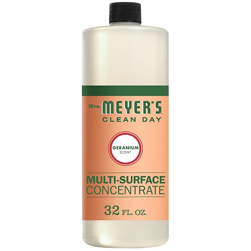 Mrs. Meyer's Clean Day 13440 Cleaner Concentrate, 32 oz Bottle, Liquid, Geranium
