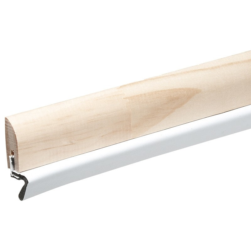 Frost King WV21H Door Set with Stop, 1-1/2 in W, 17 ft L, Vinyl/Wood, Silver