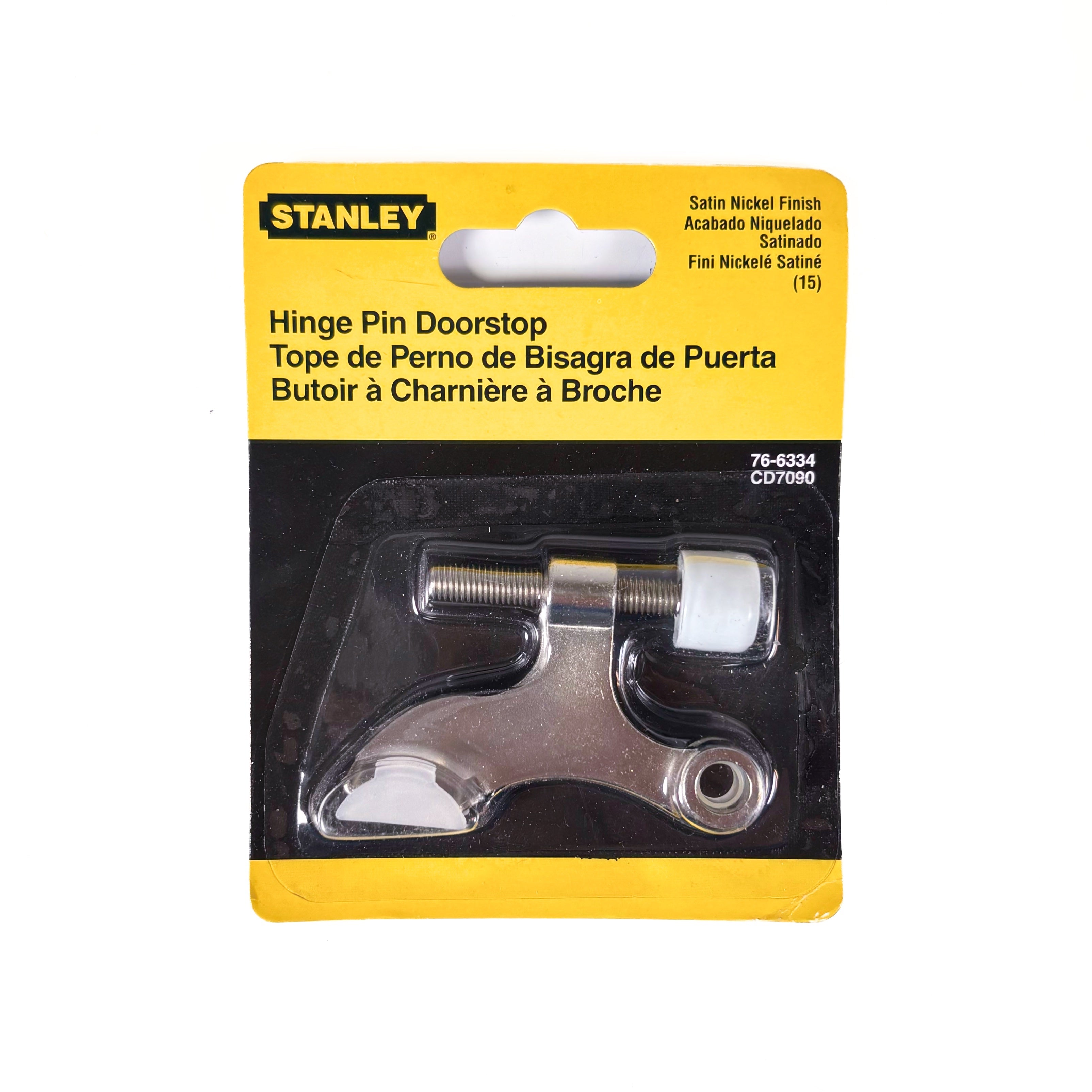 Contoured Hinge Pin Door Stop Satin Nickel (POS)