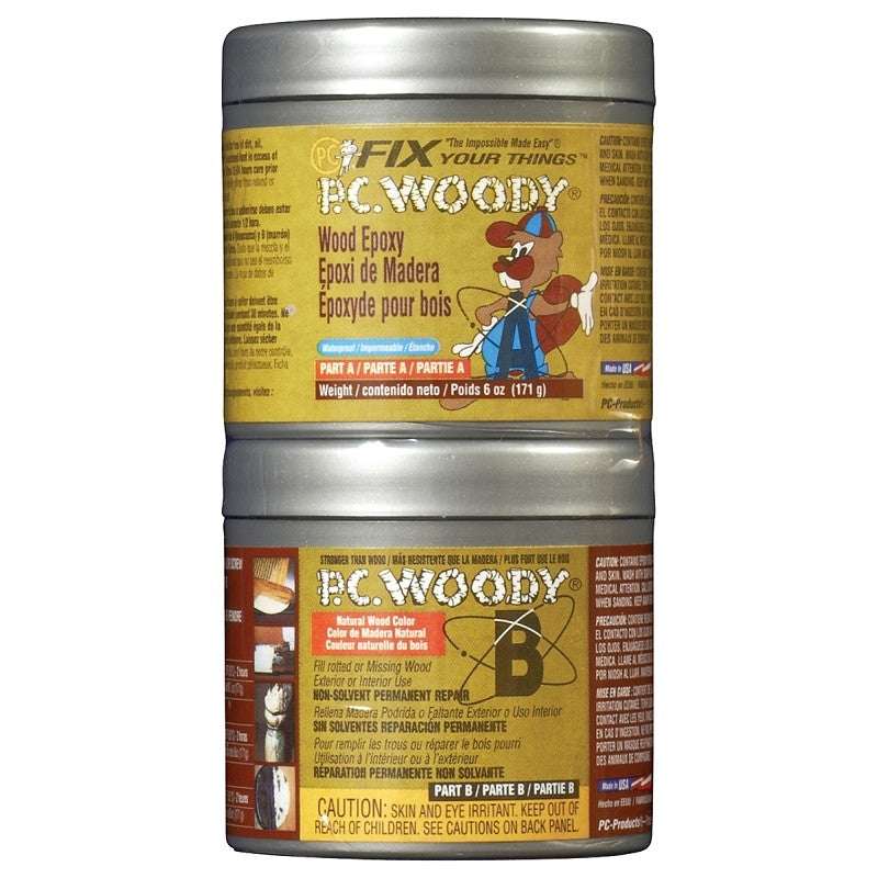 Protective Coating PC-WOODY 6OZ Epoxy Adhesive, White, Paste, 6 oz, Can