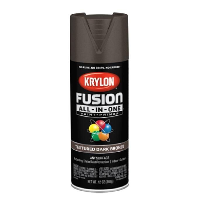 Krylon K02778007 Spray Paint, Textured, Dark Bronze, 12 oz, Can
