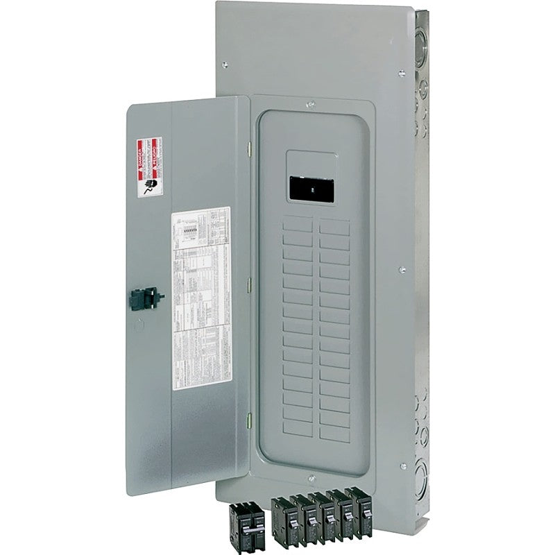 Eaton BRP30B200V25 Load Center, 1-Pole, 200 A, 30-Space, 60-Circuit, Main Breaker, Plug-On Neutral, Type BR