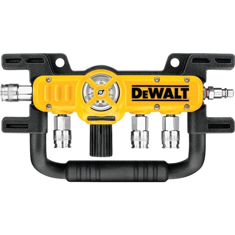 DEWALT D55040 Air Line Splitter with Regulator, Quadraport