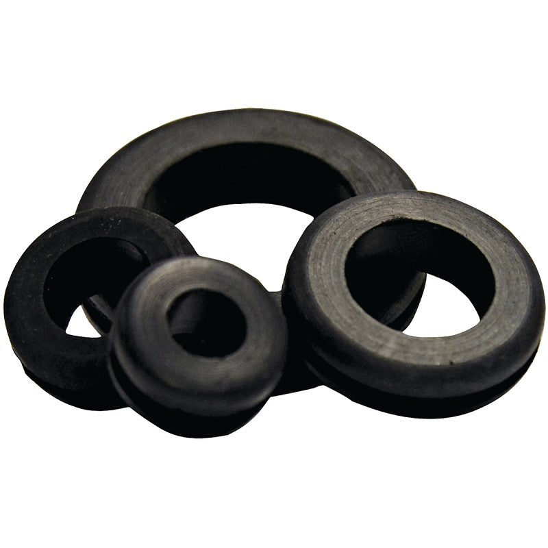 Gardner Bender GHG-1550 Hole Grommet, 1/2 in ID, Vinyl, Black