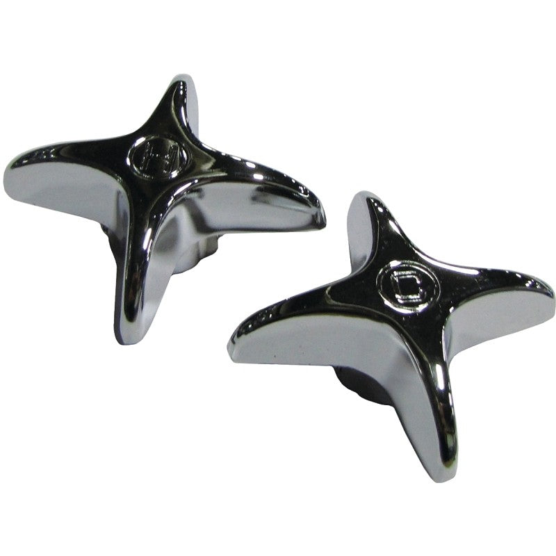 Plumb Pak PP805-112 Faucet Handle, V-Grip, For: Sink and Faucets, Chrome Plated